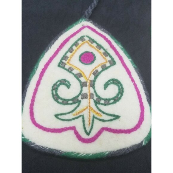 Handmade Wool Felted Potholders on Twisted Rope Made in Kyrgyzstan - Picture 2 of 5